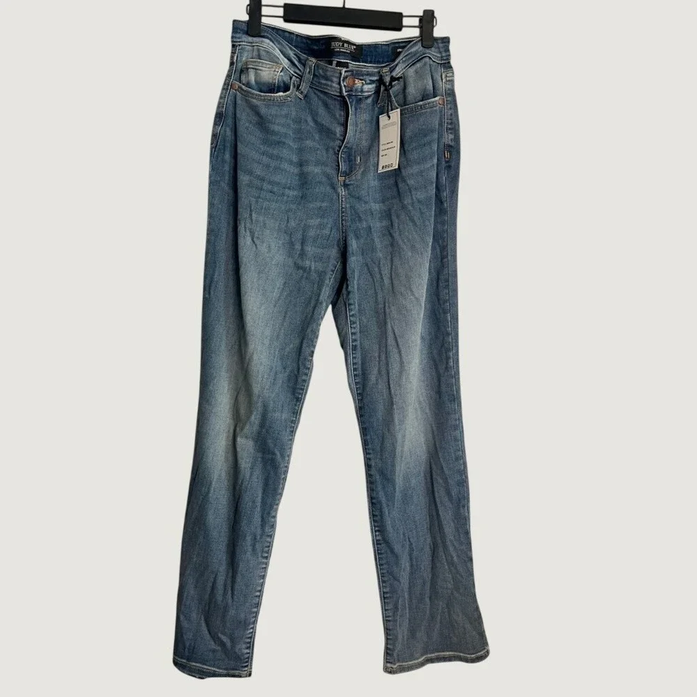 NWT Judy Blue Straight Leg‎ High Rise Medium Wash Jeans 8602 size 9/29